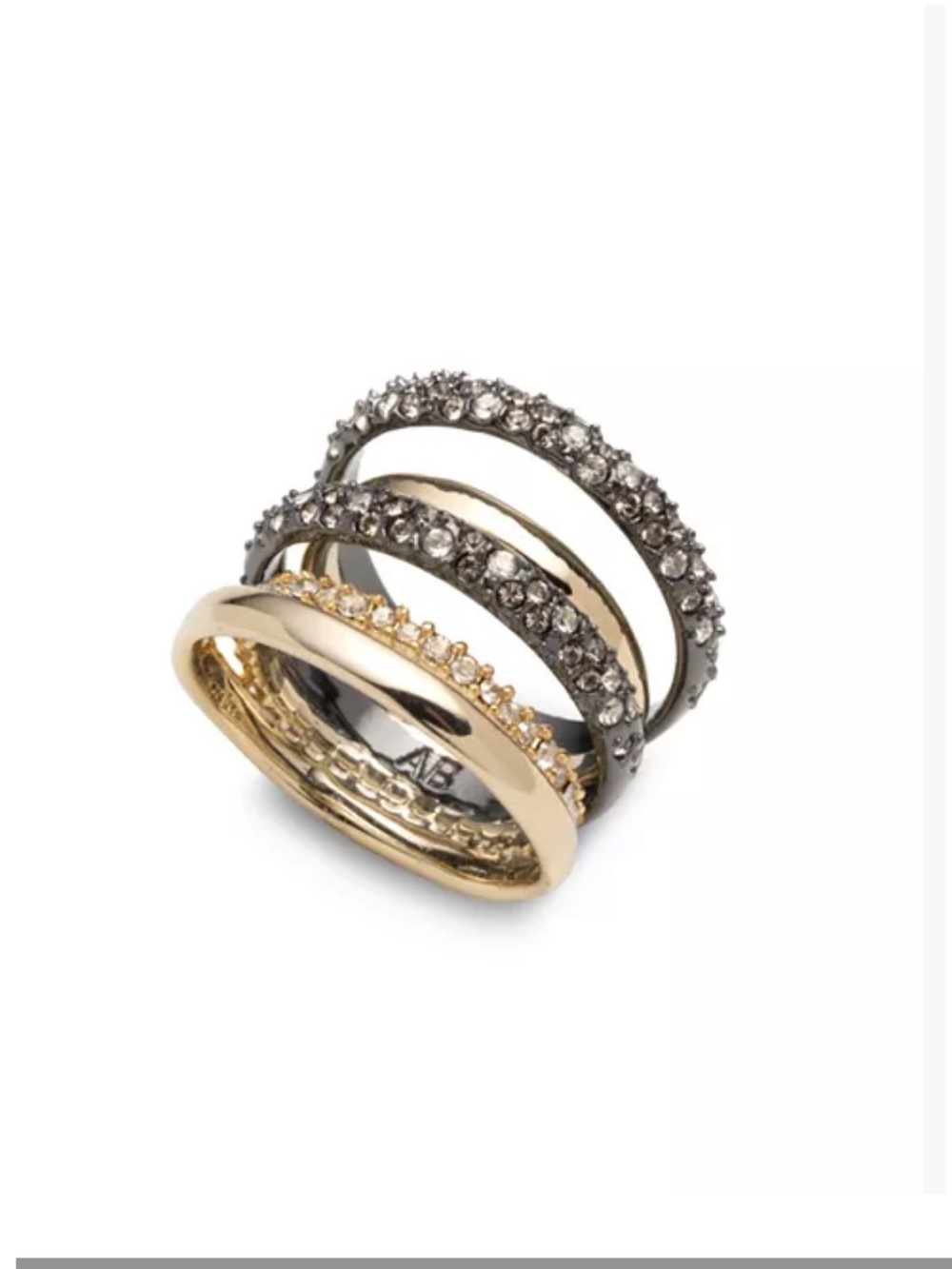 Alexis Bittar Pavé Orbit Crystal-Encrusted Layered Ring